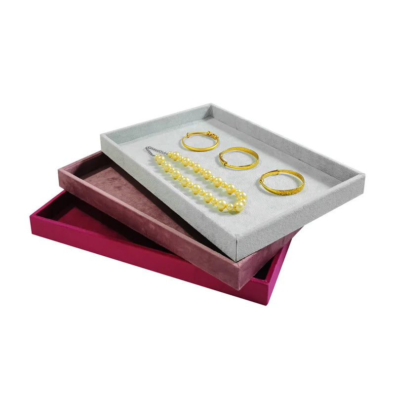 Large capacity jewelry display tray 35*24cm ring earring necklace storage holder Personal jewelry collection decoration tray