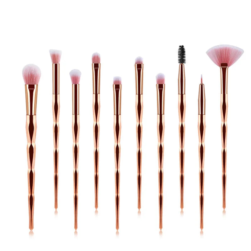Diamond Makeup Brushes Set Beauty Make Up Brush Tool Cosmetic Powder Foundation Blending Eye Shadow Eyebrow Eyelash Brush