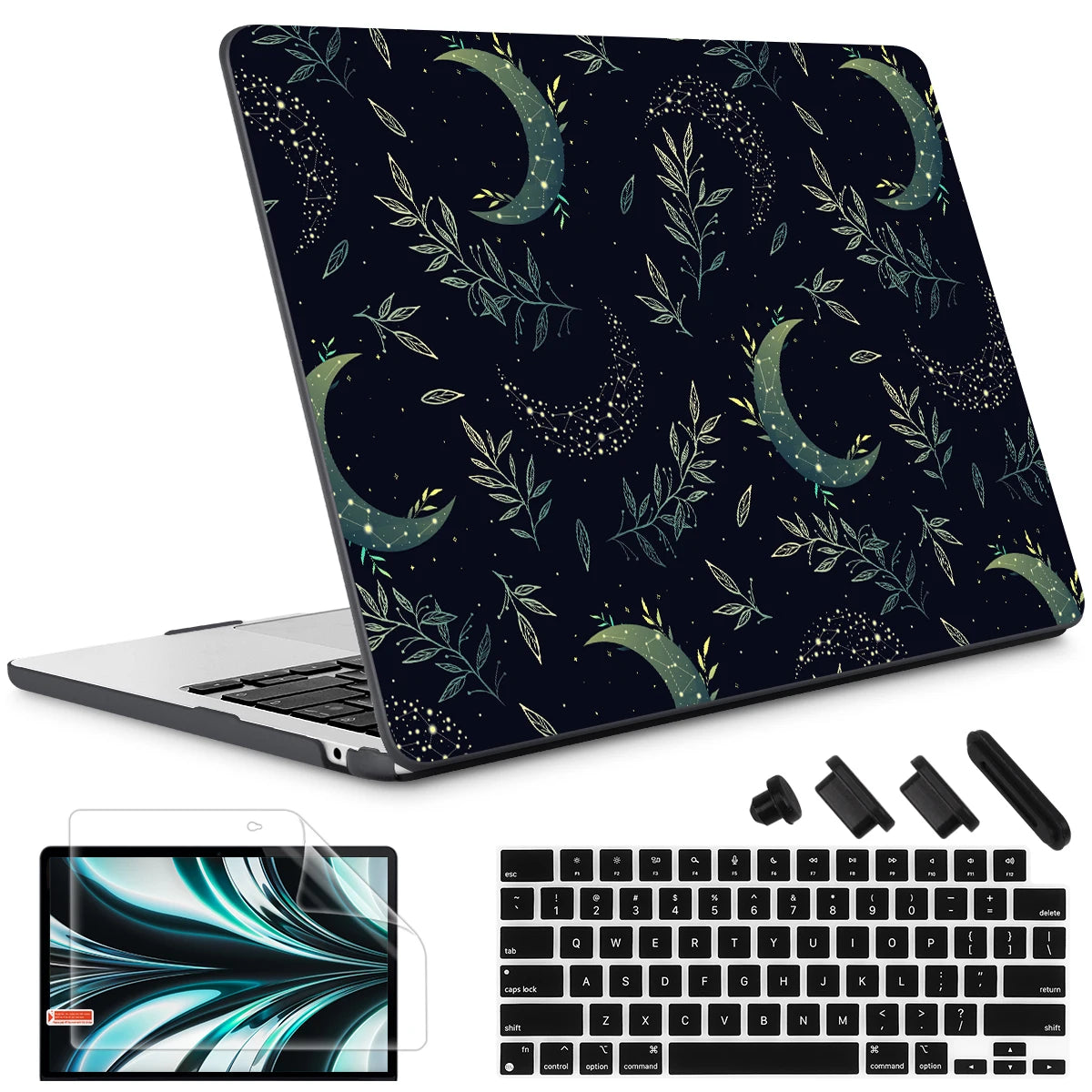 The Crown Cat Hard print case for MacBook 2025 M4 Air Pro 13 14 16 M2 2022 2023 A2681 A2779 A2780 Retina A1502 A2337 M1 A2289