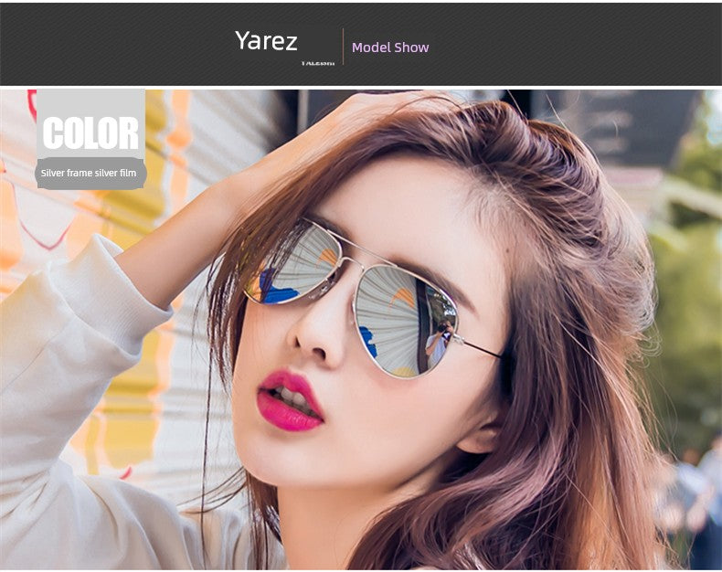 Special Offer Internet Celebrity Aviator Sunglasses Colorful Star Sunglasses Men and Women Same Fashion Couple UV Protection Drivers' Sunglasses