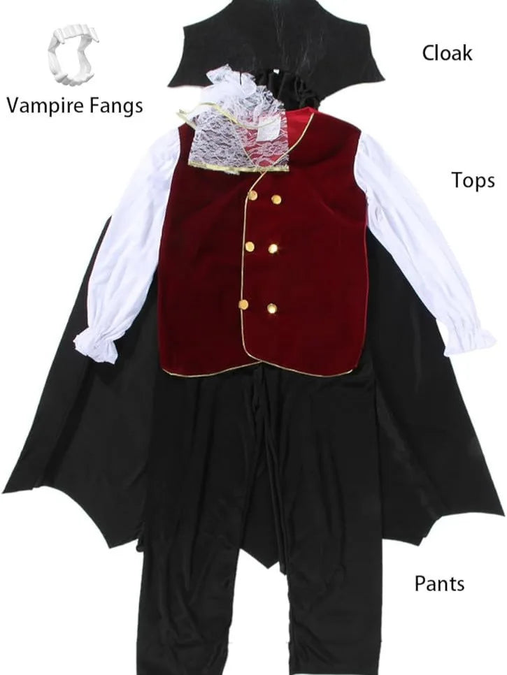 Halloween Fantasy Costumes for Kids Gothic Ghost Bride Red Vampire & Day of The Dead Cosplay Girls & Boys