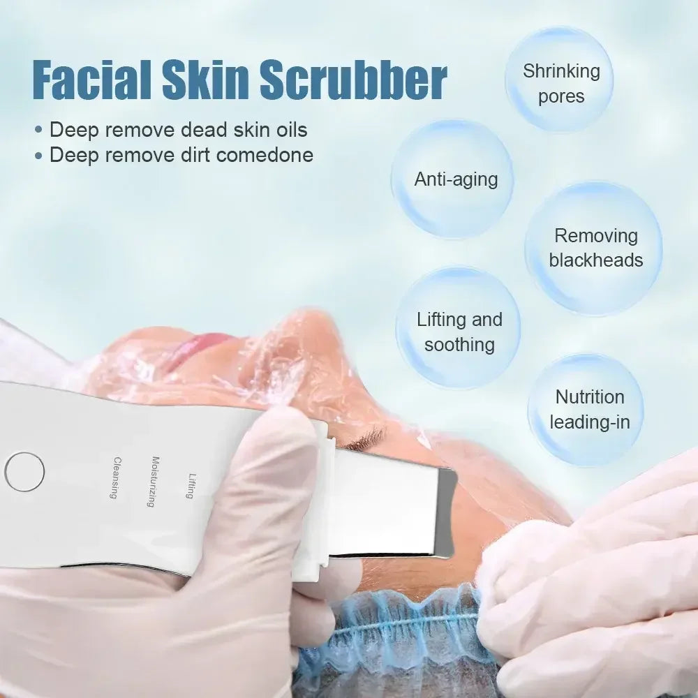 Portable Skin Scrubber Peeling Machine 90g Facial Peeling Device USB Rechargeable Blackhead Remover Travel Beauty Tool