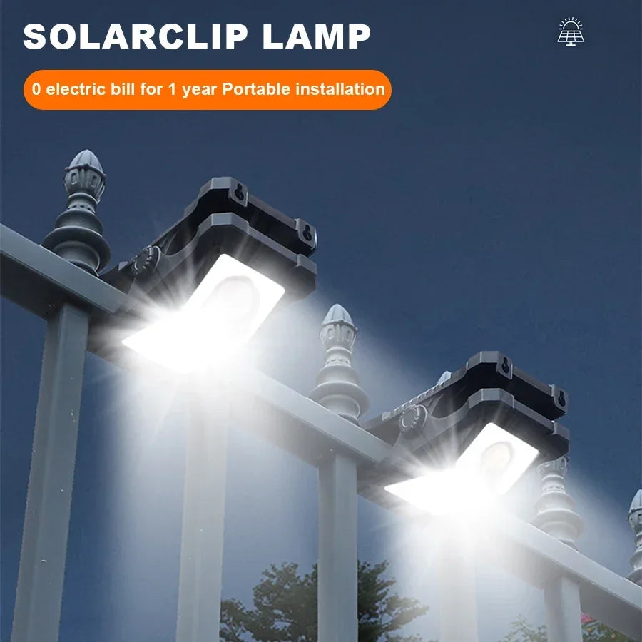 9900LM Solar Garden Outdoor Lights Clip Light Motion Sensor Waterproof Camping Lamp Rechargeable for Landscape Garden Decoration