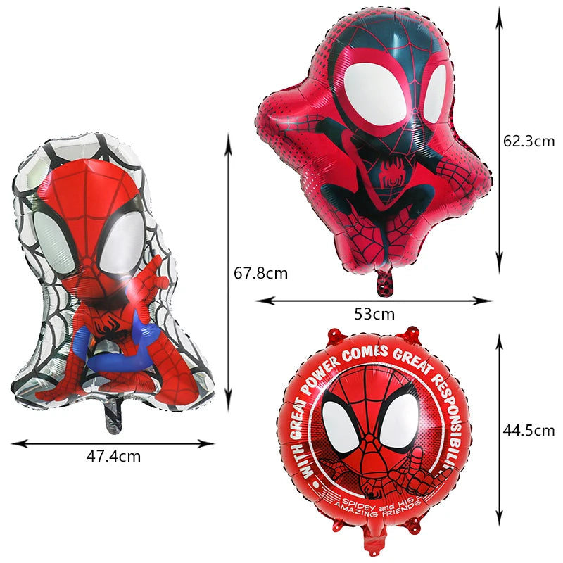 Spidey and His Amazing Friends Birthday Party Decoration New Latex Balloons For Kids Event Supplies Foil Latex Balloon Backdrop