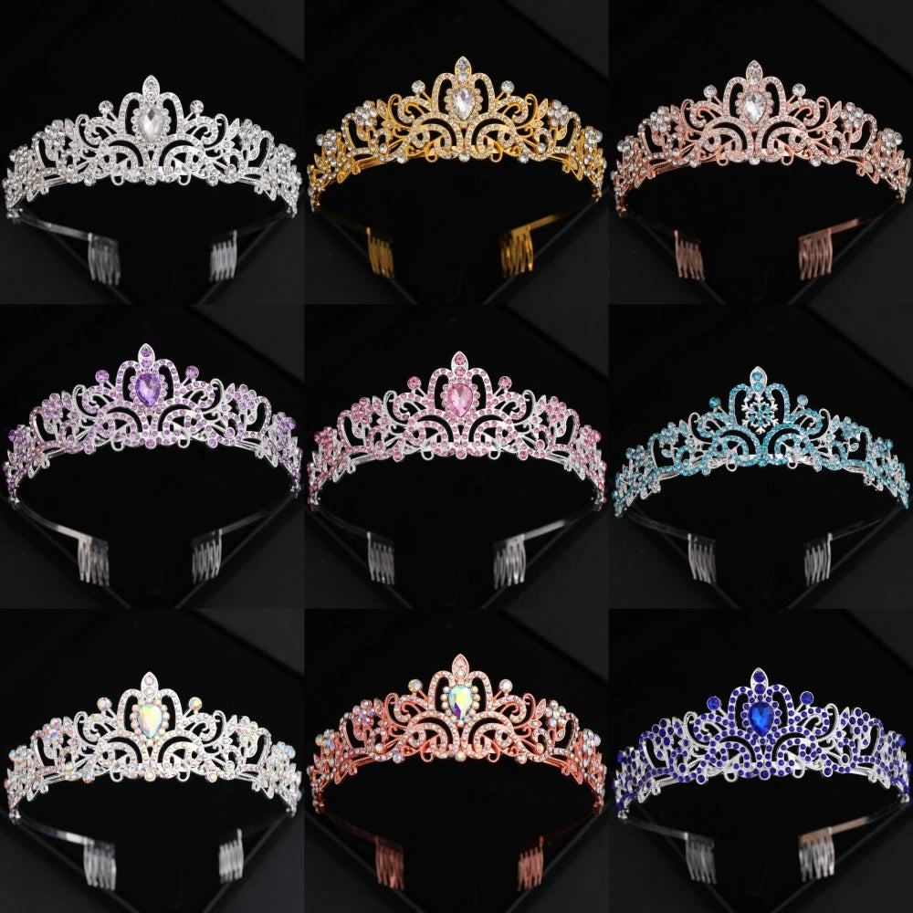 Crystal Bridal Tiaras And Crowns Rhinestone Prom Diadem Crown For Women Bridal Wedding Hair Accessories Jewelry Crown Tiara Gift