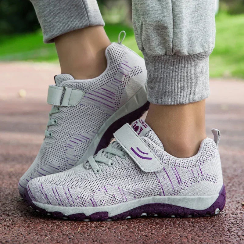 2024 Womens Dance Ladies Sport Shoes Breathable Walking Mesh Flat Shoes Woman White Sneakers Women Tenis Feminino Female Shoes