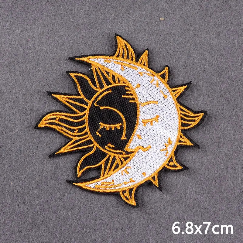 Mandala Iron On Patches For Clothes DIY Embroidery Applique Fusible Patch Ironing Stickers Letters Patch For Jacket Badge