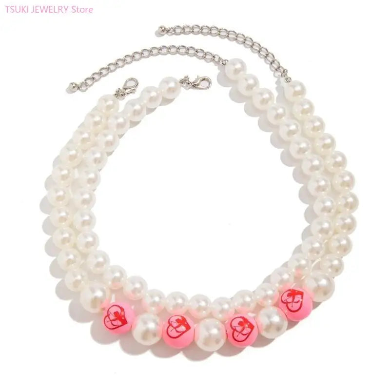 62KE Elegant Wedding Bridal Party Jewelry Adornment Beautiful Beaded Necklace Jewelry
