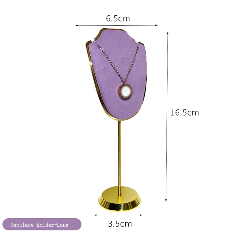 Metal Jewelry Display Stand ,Purple Velvet Organizer Props,Rings Necklaces Bracelets Holder for Trade Show,Store Window Storage