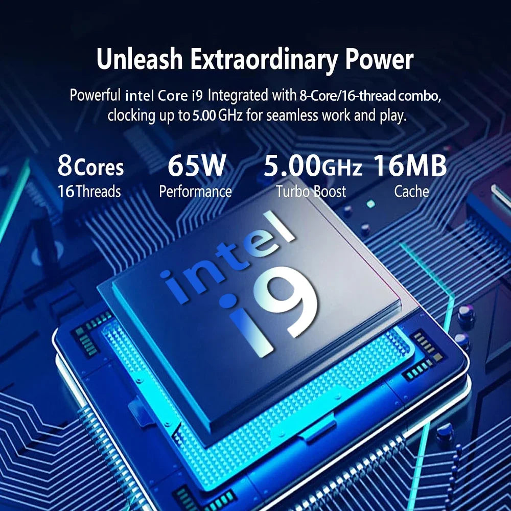 New Office Laptop Intel Core i9 9900U 15.6 inch 4K HD Screen Windows 11 16GB RAM 1TB SSD Portable Slim Laptops PC Gamer Computer