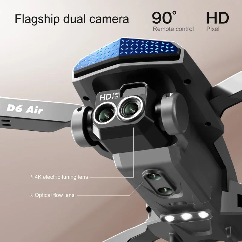 New D6 Mini Drone 4k Profesional 8K HD Camera Obstacle Avoidance Aerial Photography Brushless Foldable Quadcopter Gift Toy 6000M