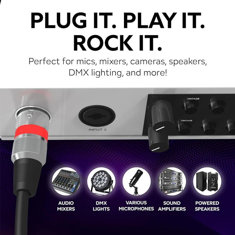 XLR Male to XLR Female Cable Professional Microphone Extension Cable For Recording Mixer Balanced Speaker XLR 3Pin Audio Lines