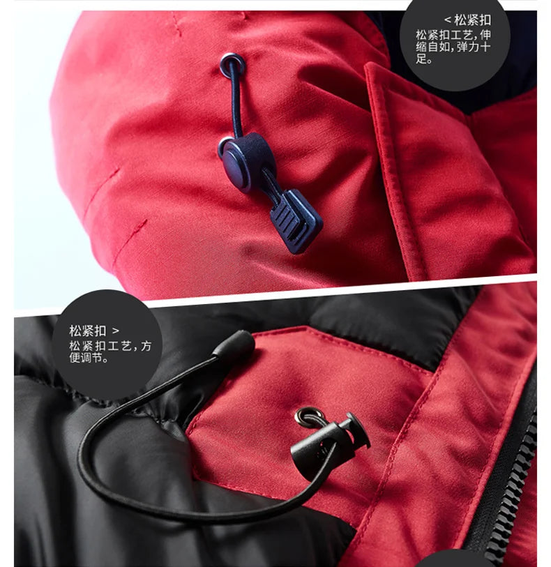 -30 C FIT Plus Thick Velvet Down & Parka coat 6XL 7XL 8XL  winter jacket men waterproof windproof chaquetas hombre