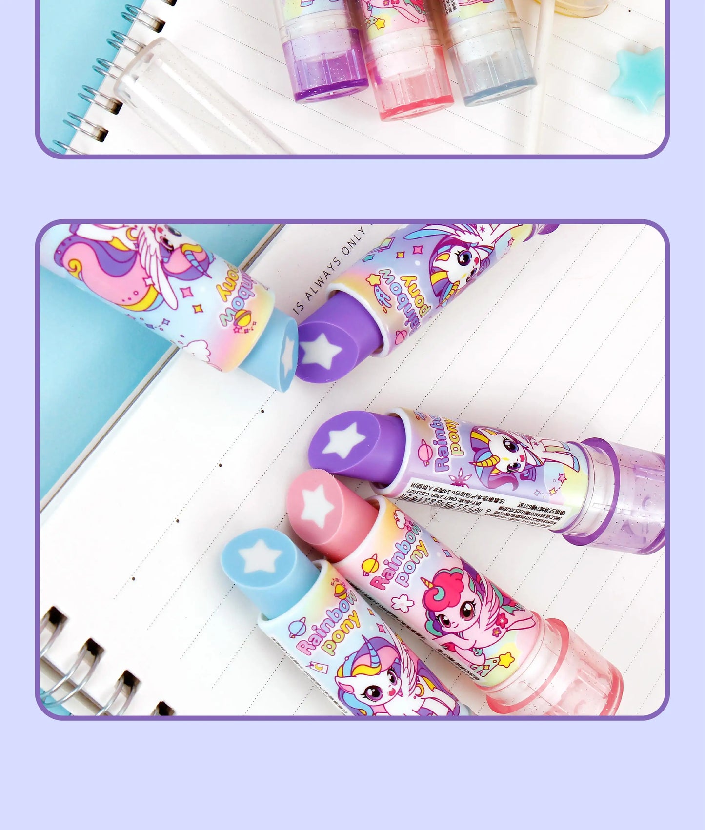 Pony-style lipstick, eraser, fun cosmetics, styling, school office painting, exam pencil, eraser, student and teacher gifts