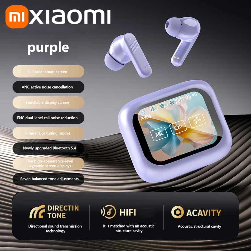 Xiaomi Full In Touch Screen Headphone ANC ENC LX10 Bluetooth 5.4 Noise Cancelling Earphone Wireless In Ear Earbuds With Mic New