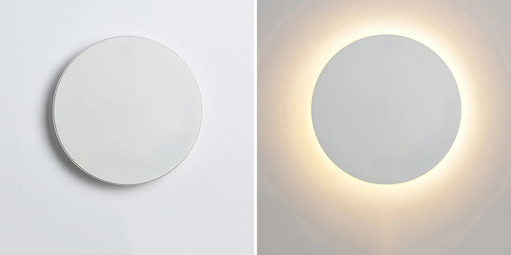 Outdoor Waterproof Wall Lamps Round Aluminum Wall Light Porch Courtyard Lamp Exterior Wall Sconce Waterproof Lighting