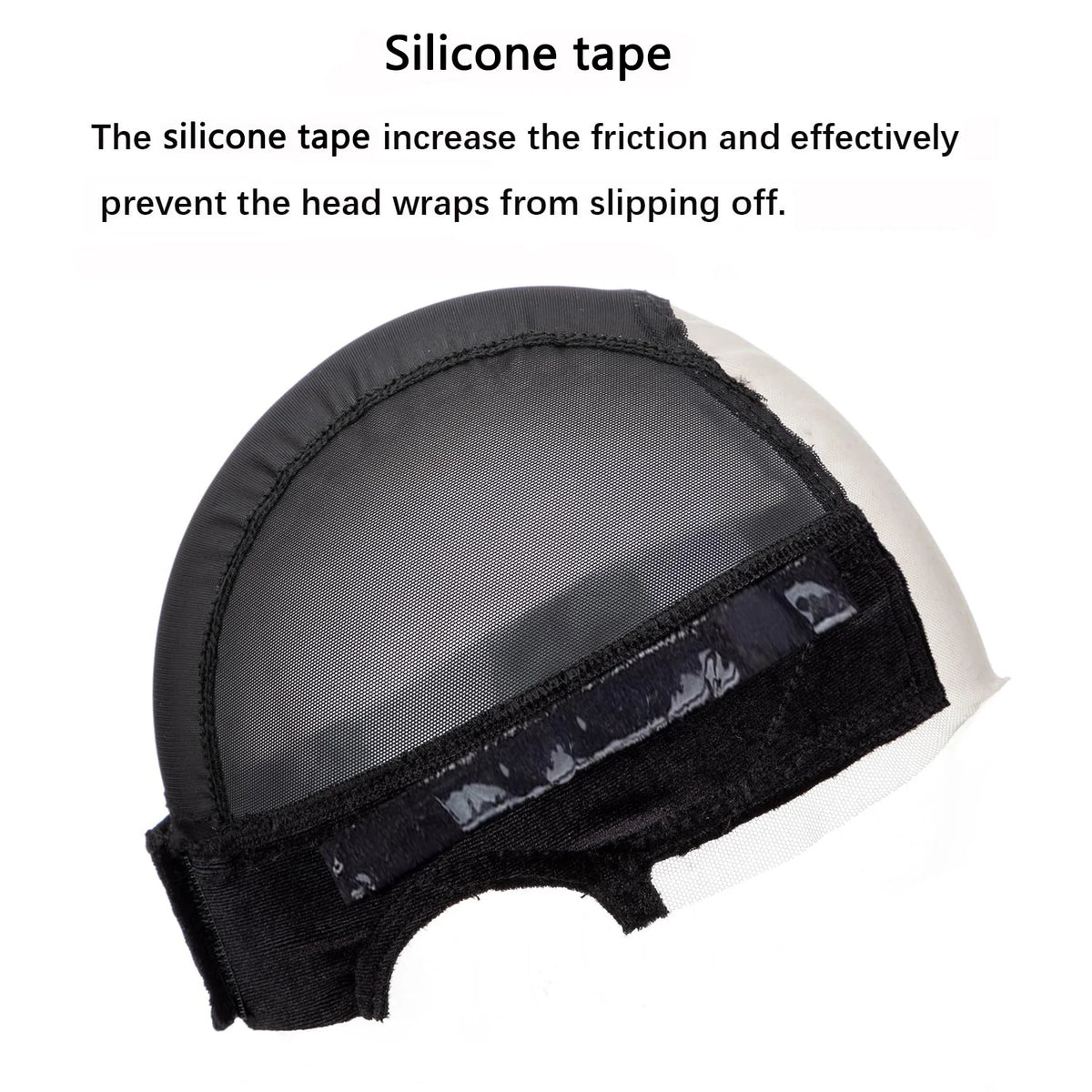 Lace Silicone Wig Grip Cap for Women,Wig Cap with Grip Band Adjustable,Used for Lace Wigs and Single Top Wigs-Lace Grip Cap