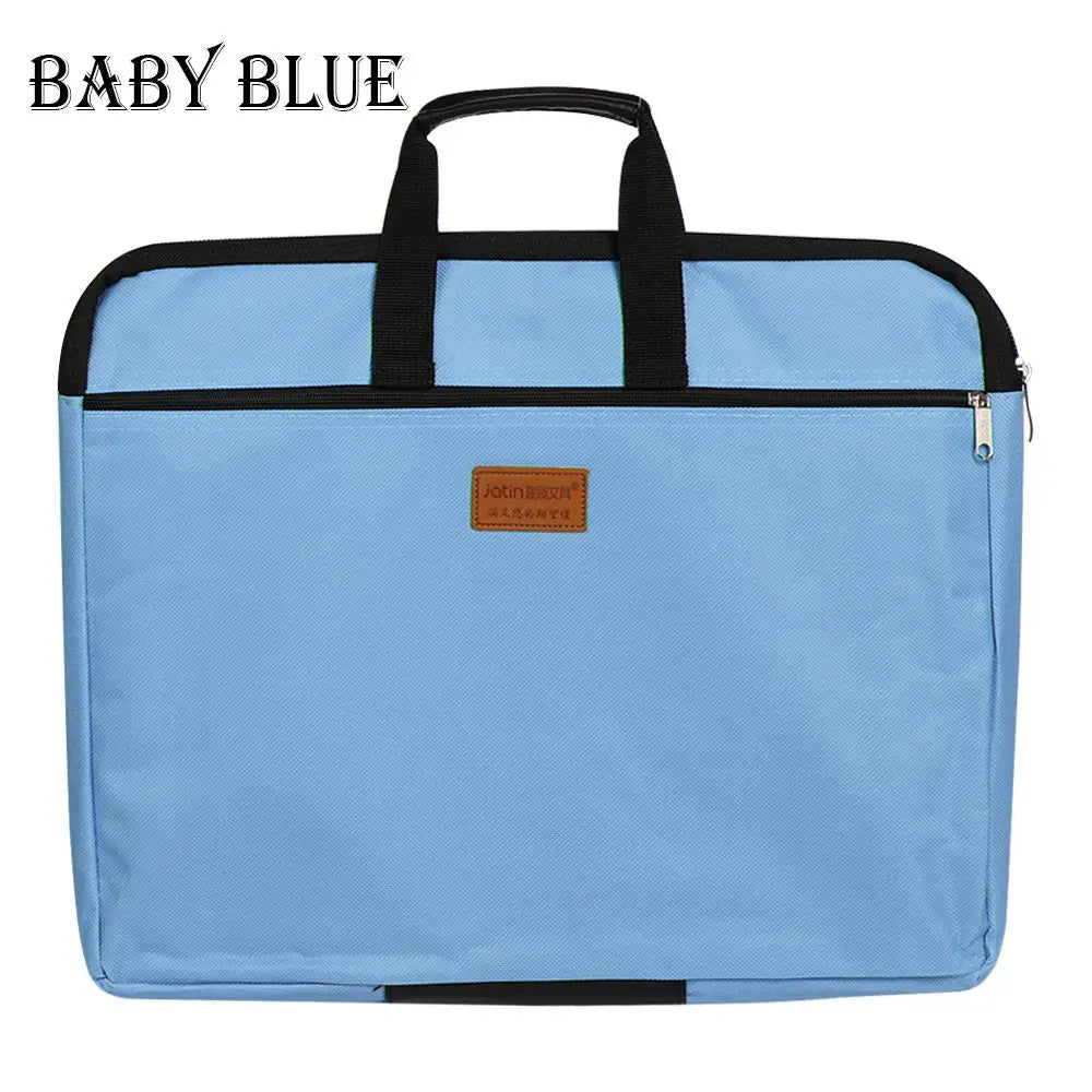 A4 File Folder Large Canvas Zipper Multifunctional A4 File Folder Document Bag Business Briefcase Organizer Stationery