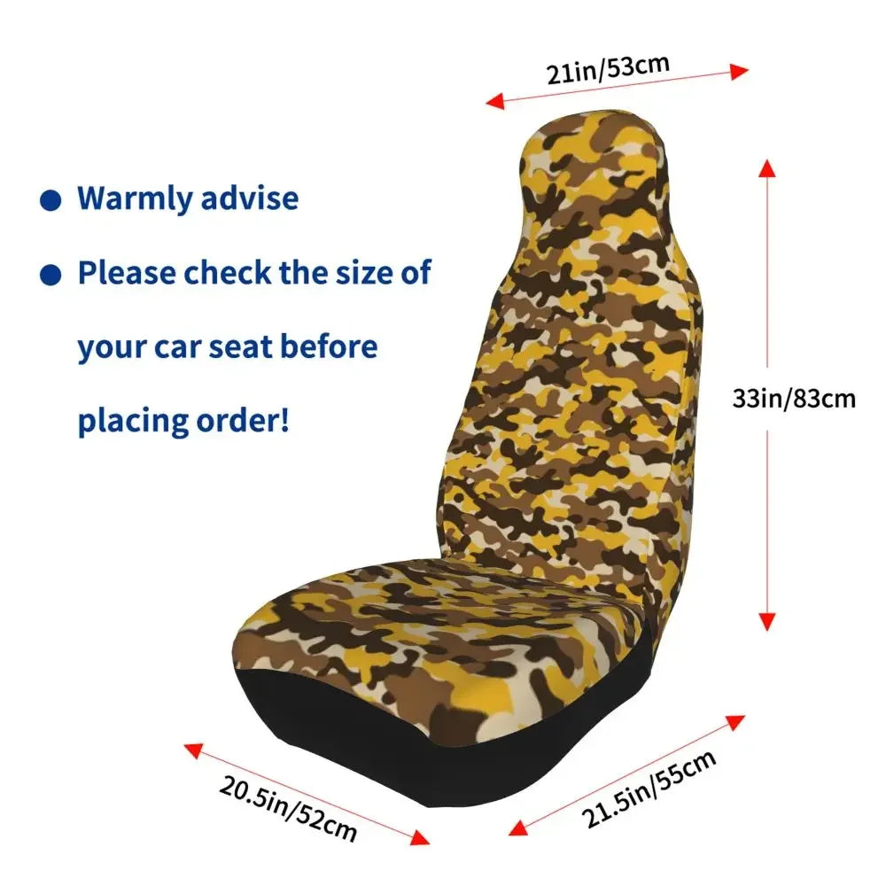 Urban Style Camouflage Universal Car Seat Cover Off-Road For SUV Multicam Front Rear Flocking Cloth Cushion Fabric Hunting