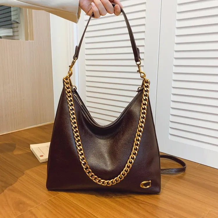 Luxury Brand Trendy Diaper Bag Stylish Leather Crossbody Handbag For Women Elegant Messenger Purse Minimalist Chic