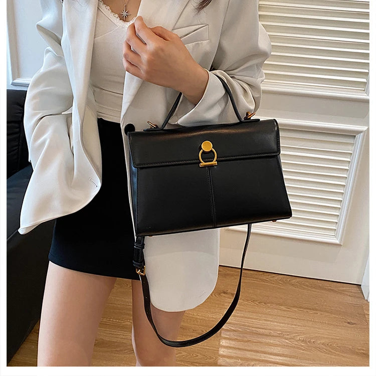 2025 New Classic Style Solid PU Square Shoulder & Crossbody Bags High Quality Sense of Luxury Simple Commute Handbags for Women