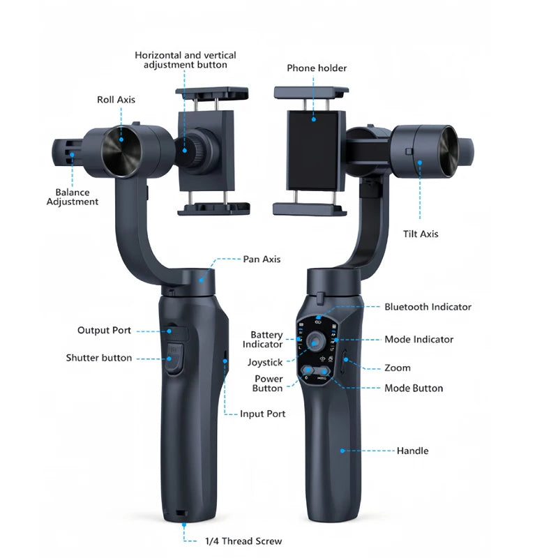F10 Pro handheld 3-axis Mobile gimbal handy stabilizer for cell phone holder real-time tracking stabilizzatore smartphone Selfie