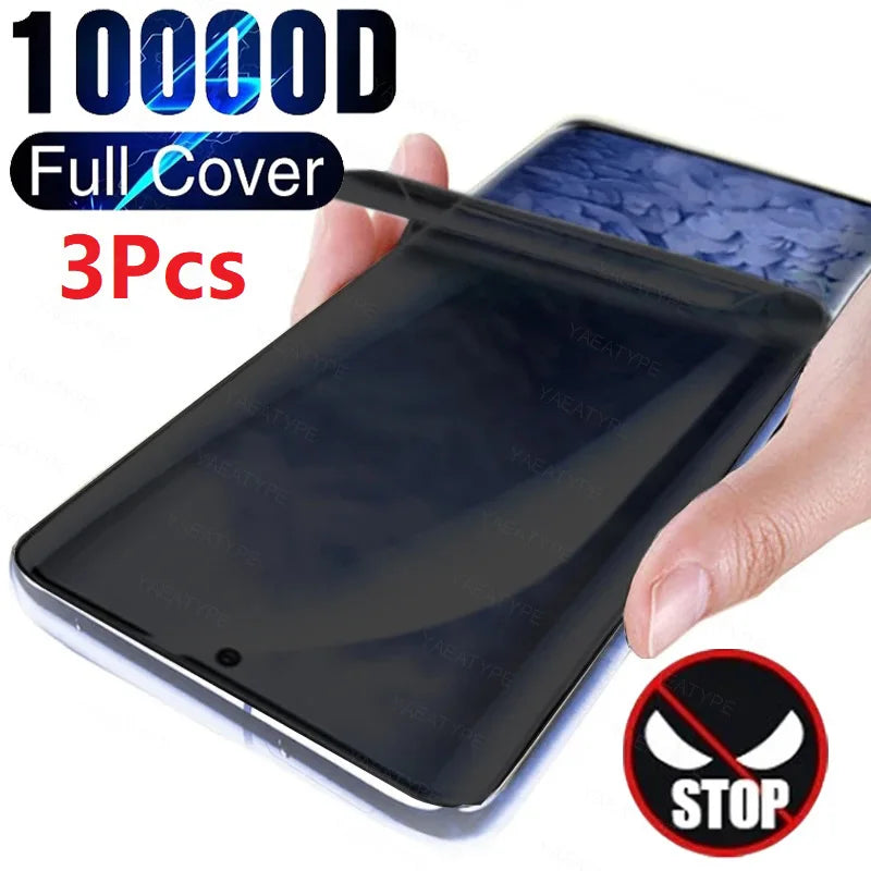 3PCS Privacy Hydrogel Film For Motorola Edge 50 40 30 Pro Ultra Neo G85 G84 G75 G55 G54 G45 G35 Without Fingerprint Unlocking