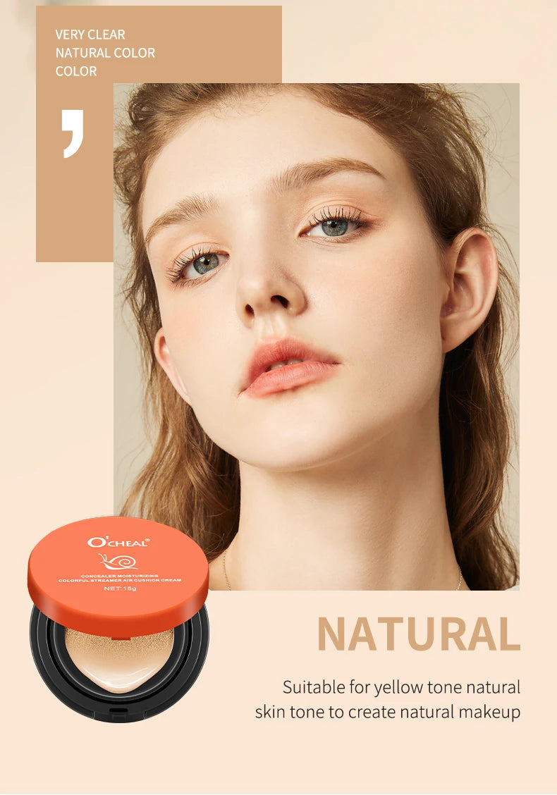 OCHEAL Whitening BB Cream Foundation Cream for Face Makeup Concealer Air Cushion for Girl Make Up Facial Beauty Original Makeup