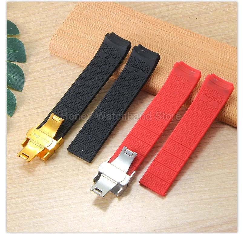 Flexible Comfortable Silicone Bracelet for Tissot T-Touch Blue Orange T013 T047 T121 Watchband Special Interface Sweat Resistant