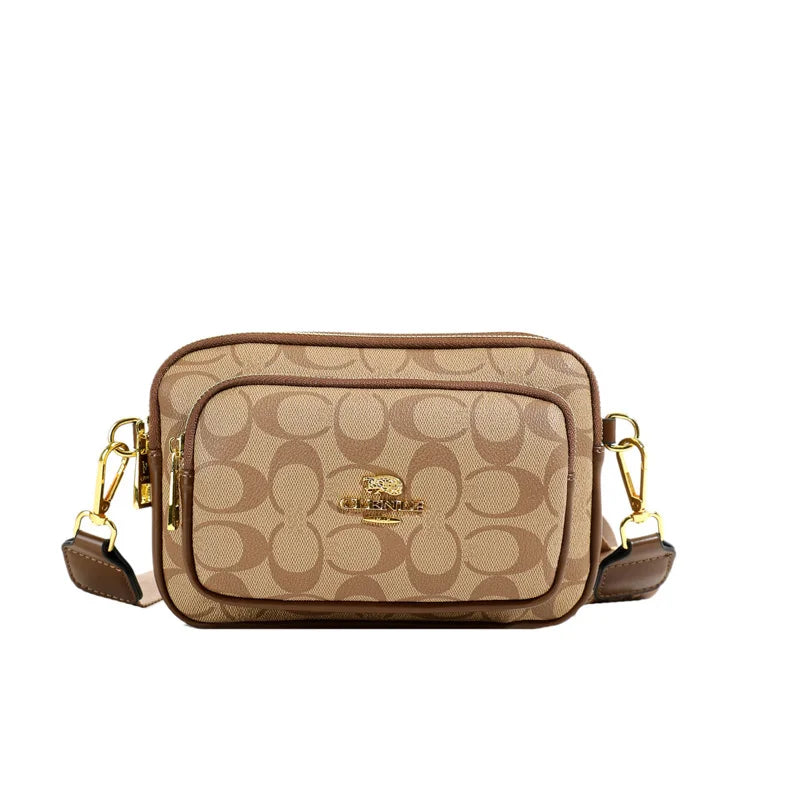 2026 New Retro Luxury Women Shoulder Bag Crossbody Bag Original Circular Pattern Logo Durable Fabric Adjustable Strap Daily Work
