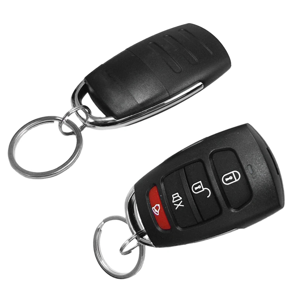 Universal 12V Car Alarm System 1 Way Vehicle Burglar Alarm Siren Security Protection With 2 Remote Control Car Motorcycle Truck