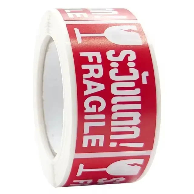 Fragile Warning Sticker 250PCS/Roll Shipping Labels Stickers For Delivery Glass Product Warning Labels Adhesive Mini Papers