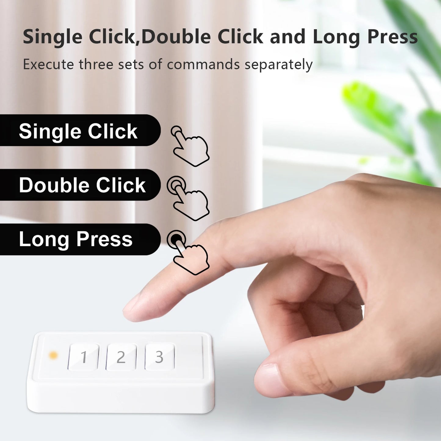 LoraTap ZigBee US Scene Switch Works with Tuya/Smart Life Alexa/Google Home Wireless Remote for Smart Home Automation