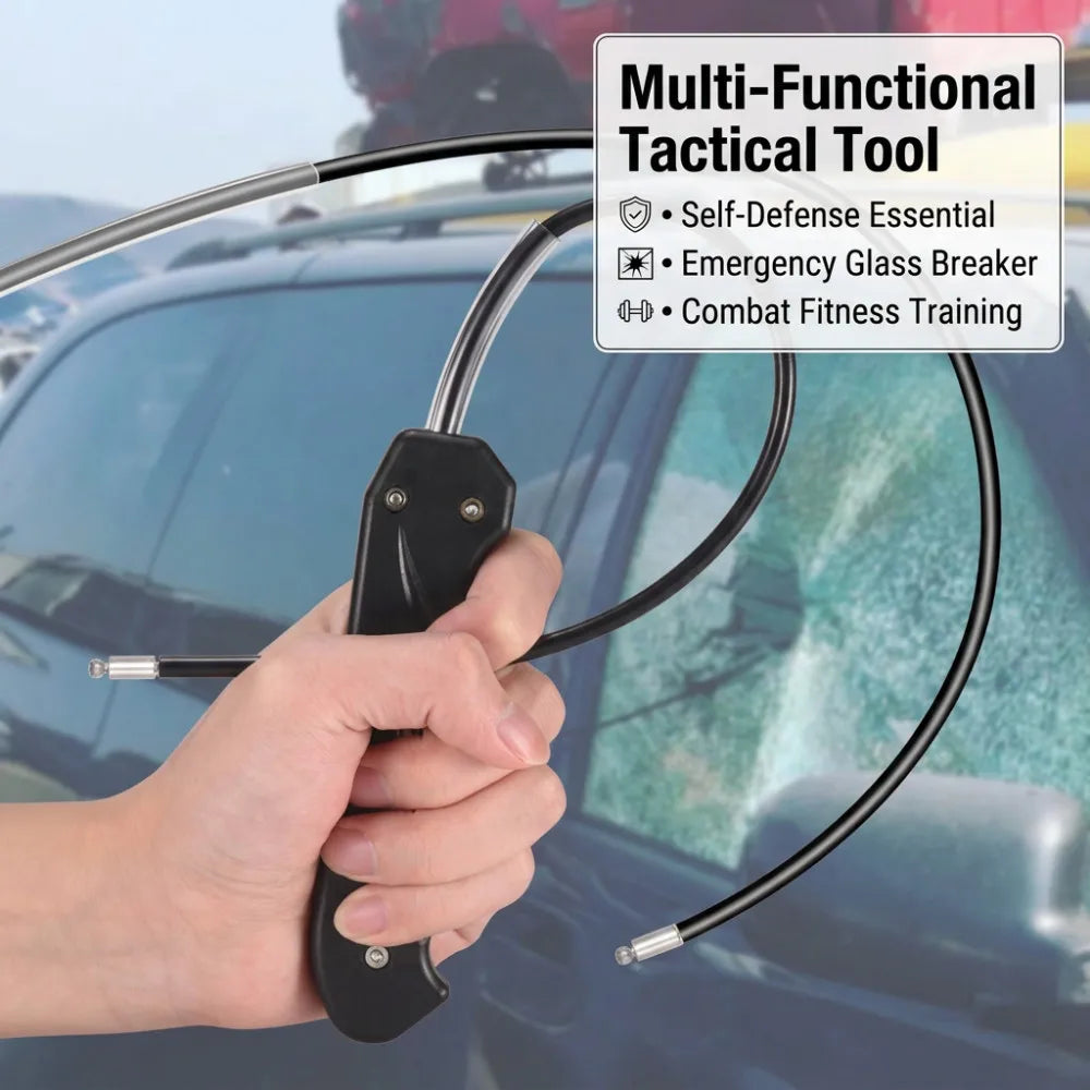 Portable Safety Tool Wire Self Defense Whip Defense Staff Multi Purpose Bike Whip Whips and Paddle for Adults Play