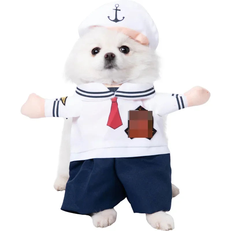Halloween Funny Dog Clothes for Small Medium Dogs Cats Party Dressed Up Cosplay Costumes Bulldog French Chihuahua Pet Outfits