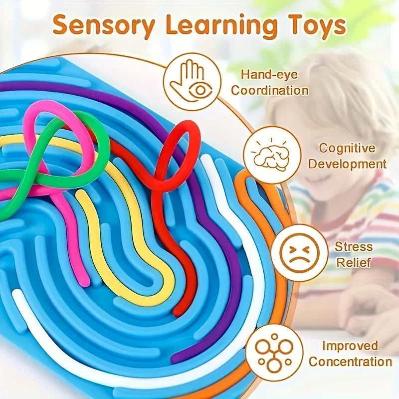 Sensory Activity Board for Boys and Girls To Relieve Stress, Anxiety, and Autism, A Must-have Toy for Calm Travel and Airplanes