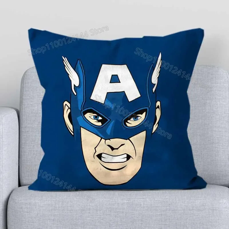 Marvels Avengers Pillowcases Cushion Covers Short Plush Cartoon Pillowslip Living Room Cartoon Sofa Pillow Cases Home Decor Gift