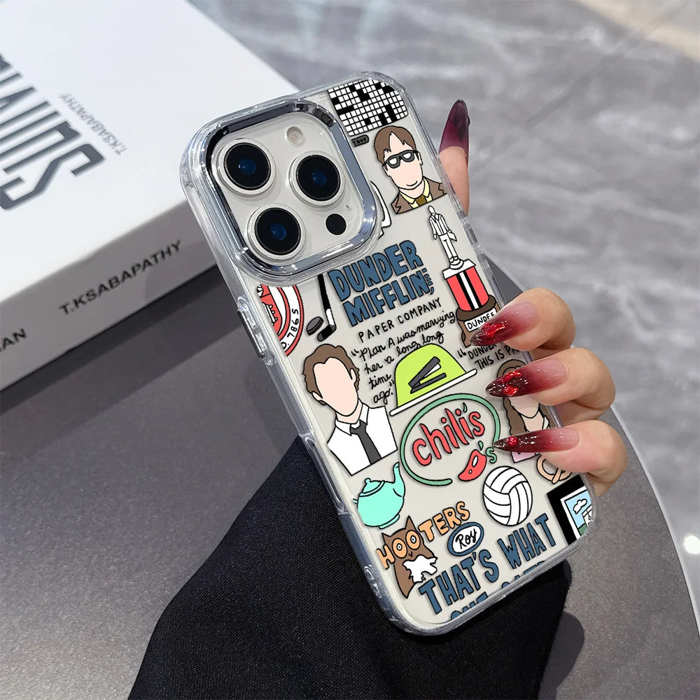 The office Tv Show Hot  Phone Case For iPhone 17 16e 16 15 14 13 12 11 mini Pro Max X XR XSMAX 8 Air Plus Transparent Soft Cover
