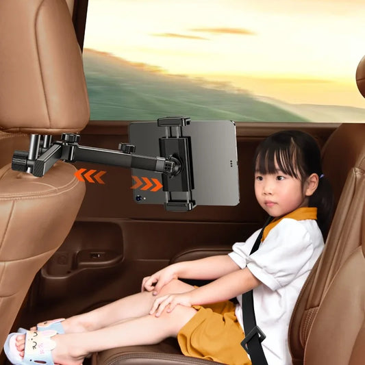 Hipacool Car Phone Holder Tablet Seat Back Stand Headrest Back Seat with 360° Rotatable for 4.7-12.9" for iPhone iPad Universal
