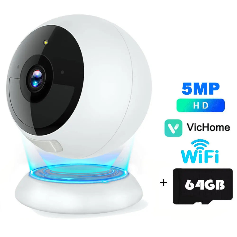 2K Wifi Magnetic Battery Security Camera Indoor/Outdoor 5MP Wireless IP Camera Color Night Vision Motion Tracking Surveillance