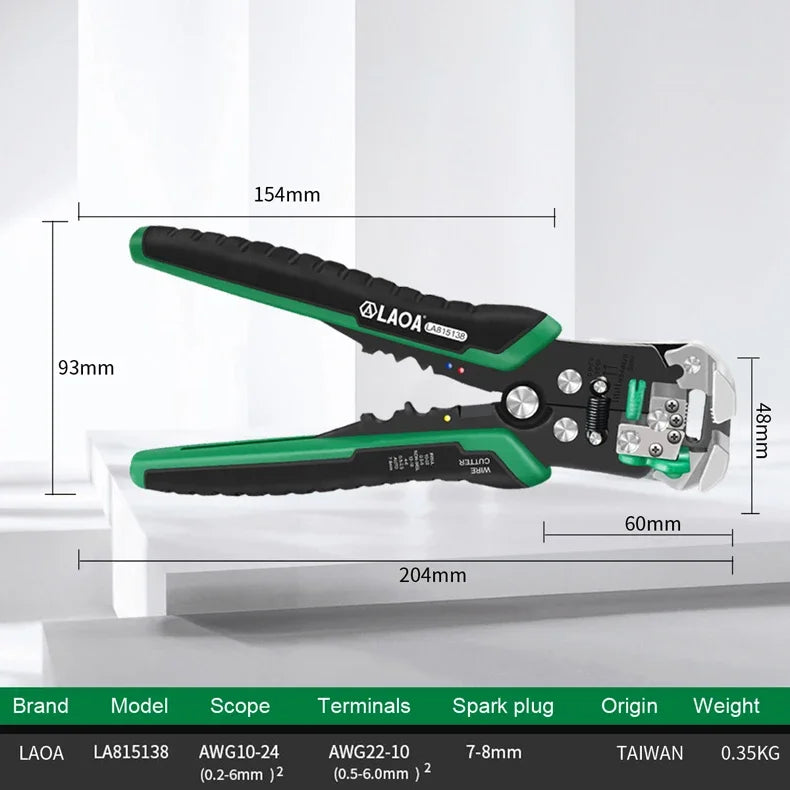 LAOA  Automatic Wire Stripper with Built-in Springs New Type Electrician Cable Cutting Tool Crimping  For Electrician Crimpping