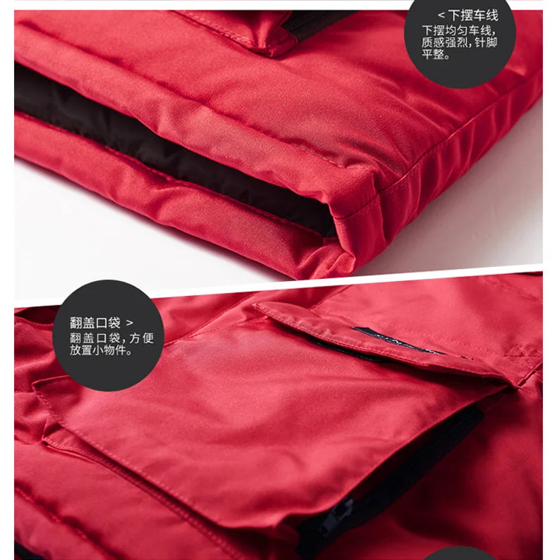 -30 C FIT Plus Thick Velvet Down & Parka coat 6XL 7XL 8XL  winter jacket men waterproof windproof chaquetas hombre