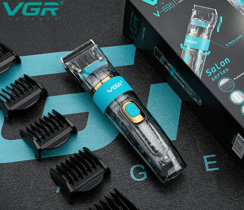 VGR Professional Hair Clipper Barber Waterproof Hair Cutting Machine Beard Hair Trimmer Three-speed Adjust Haircut For Men V-695