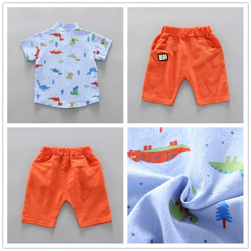 Fashion Baby Boy's Suit Summer Casual Clothes Set Top Shorts 2PCS Baby Clothing Set For Boys Infant Suits Kids Clothes