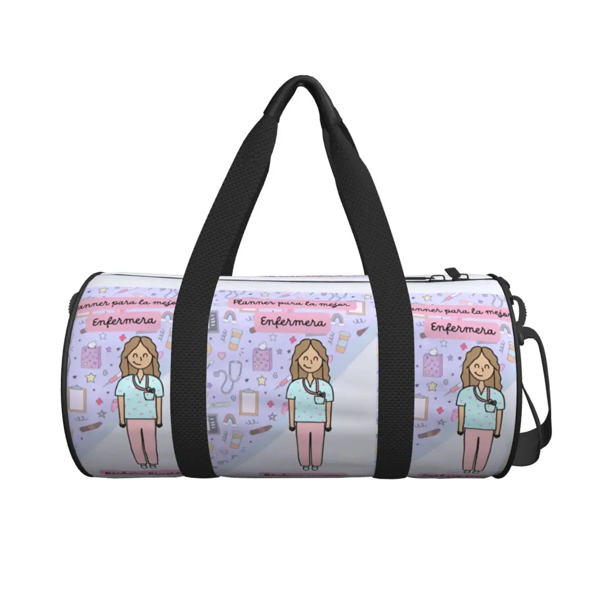 Couple Travel Bag Enfermera En Apuros Doctor Nurse Gym Bag Large Oxford Custom Handbag Colorful Casual Sports Bag