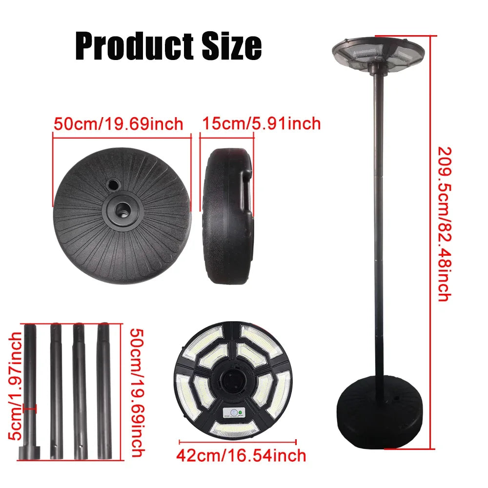 Portable Solar Floor Lights Motion Sensor Solar Garden light Solar Street Lamp Outdoor Emergency Waterproof for Parking Yard