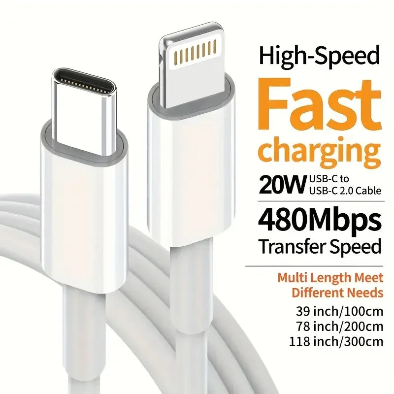3PCS 5PCS TPE Cable USB C to LIghtning Charging for iPhone Charger Cord Compatible for iPhone 14 13 12 11 Pro Max