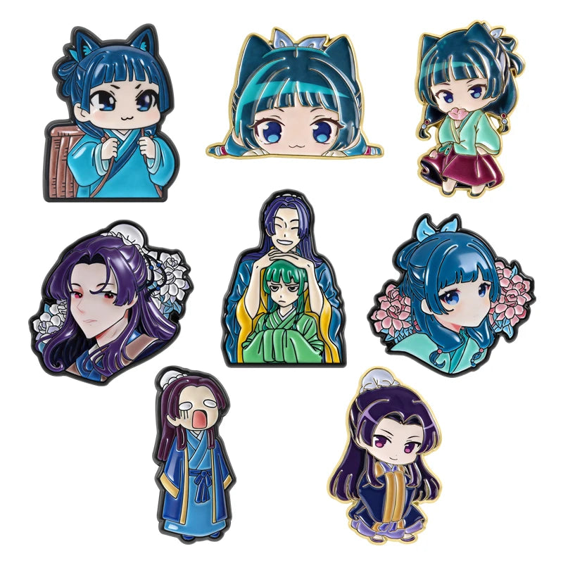 4-20pcs/set Red Eared Rabbit Enamel Pins Anime Characters Turbo Granny Cat Holy Jesus Medical Brooches Lapel Badge Jewelry Gifts