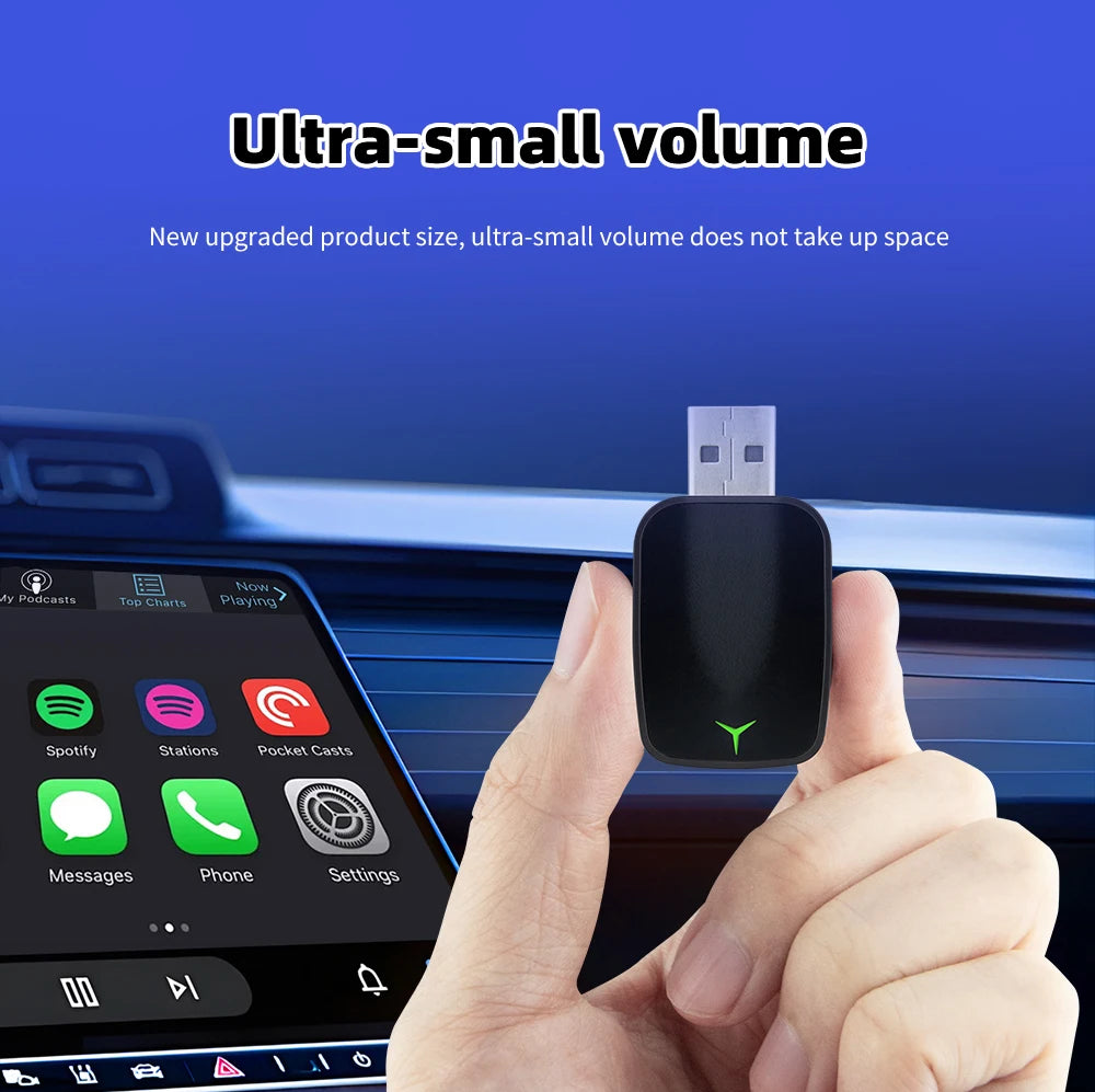 2025 New Wired to Wireless CarPlay 2 in1 Mini Adapter Android Auto Smart Box Plug and Play Auto Connection OTA Update Universal