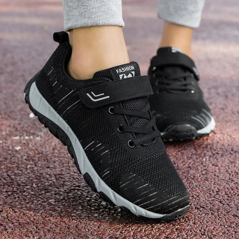 2024 Womens Dance Ladies Sport Shoes Breathable Walking Mesh Flat Shoes Woman White Sneakers Women Tenis Feminino Female Shoes